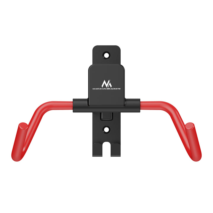 Soporte/colgador de pared para bicicletas Maclean, horizontal, acero, carga máxima de 30 kg, ángulo ajustable, MC-172