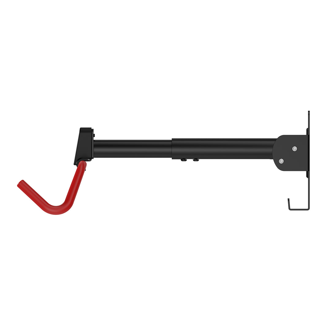 Soporte/colgador de pared para bicicletas Maclean, horizontal, acero, carga máxima de 30 kg, ángulo ajustable, MC-172