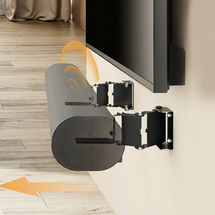 Soporte / colgador de pared para barra de sonido Maclean, ajuste del ángulo de +8° a -8°, carga máxima de 10 kg, fabricado en acero, MC-177