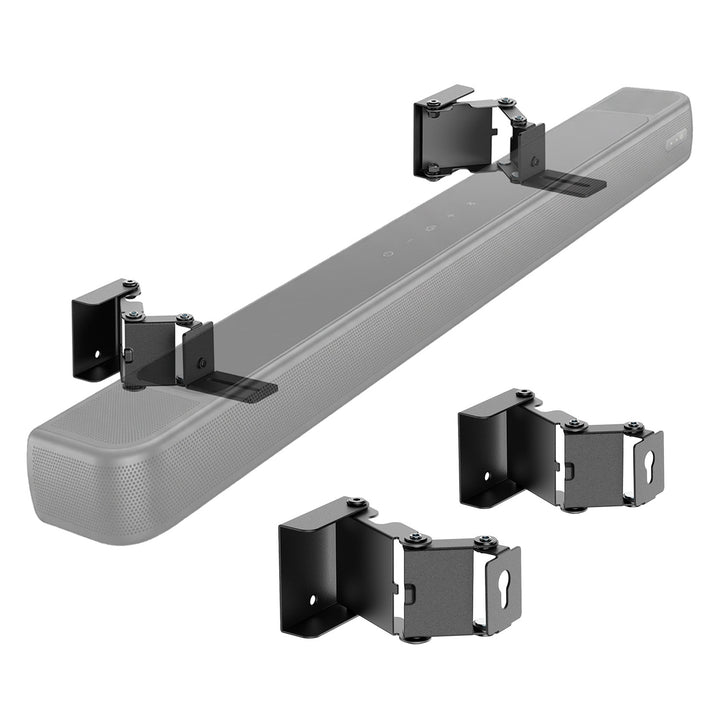 Soporte / colgador de pared para barra de sonido Maclean, ajuste del ángulo de +8° a -8°, carga máxima de 10 kg, fabricado en acero, MC-177