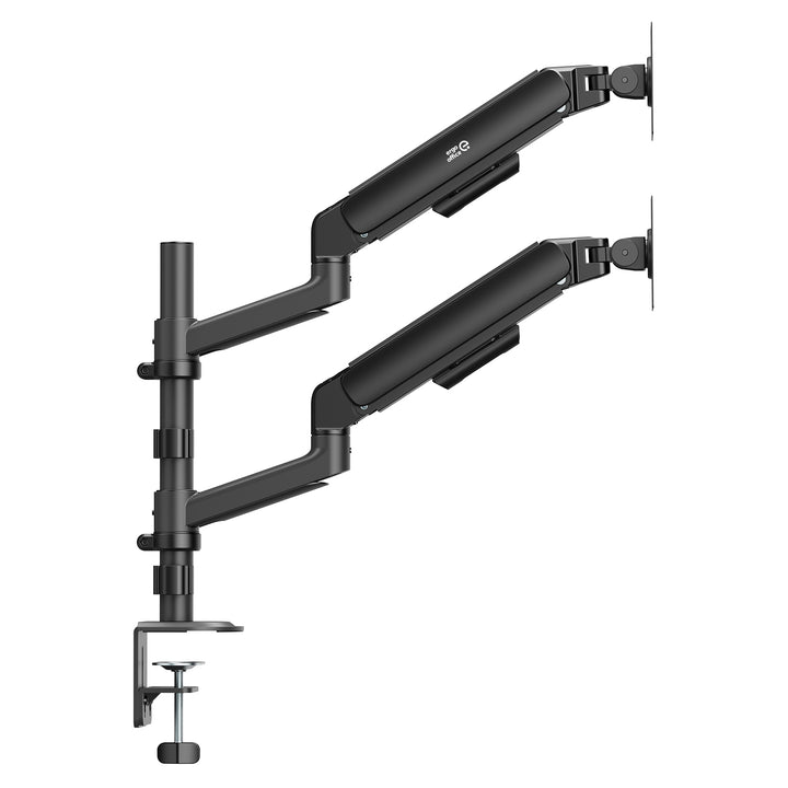 Soporte / colgador para 2 monitores Ergo Office, resorte de gas, 17"-32", 1-10 kg, negro mate, ER-692 B