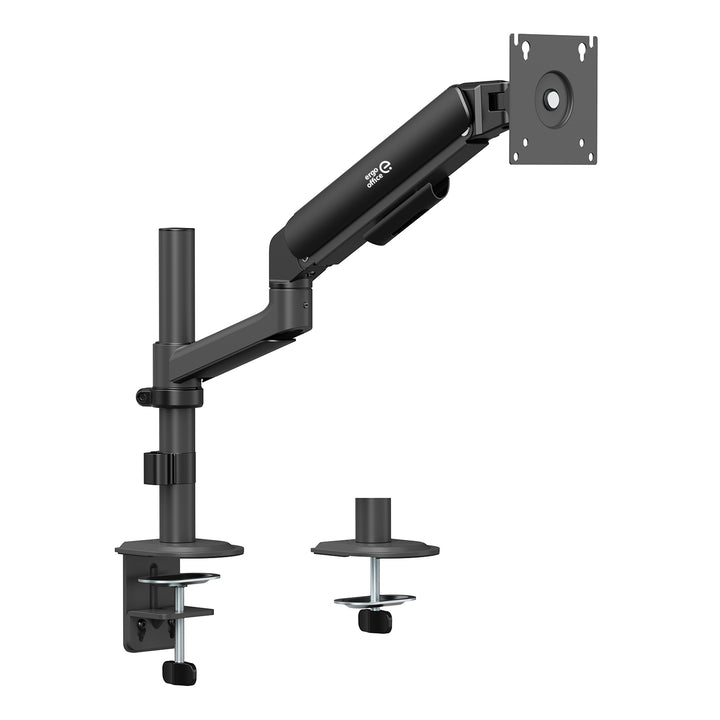 Soporte / colgador para monitor Ergo Office, resorte de gas, 17"-32", 1-10 kg, negro mate, VESA máx. 100x100, ER-691 B