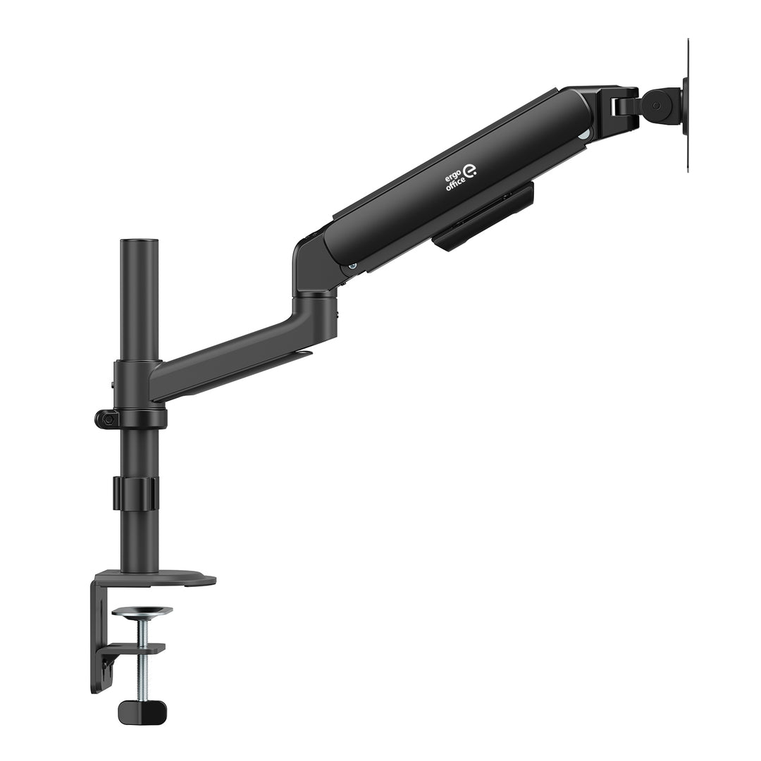 Soporte / colgador para monitor Ergo Office, resorte de gas, 17"-32", 1-10 kg, negro mate, VESA máx. 100x100, ER-691 B