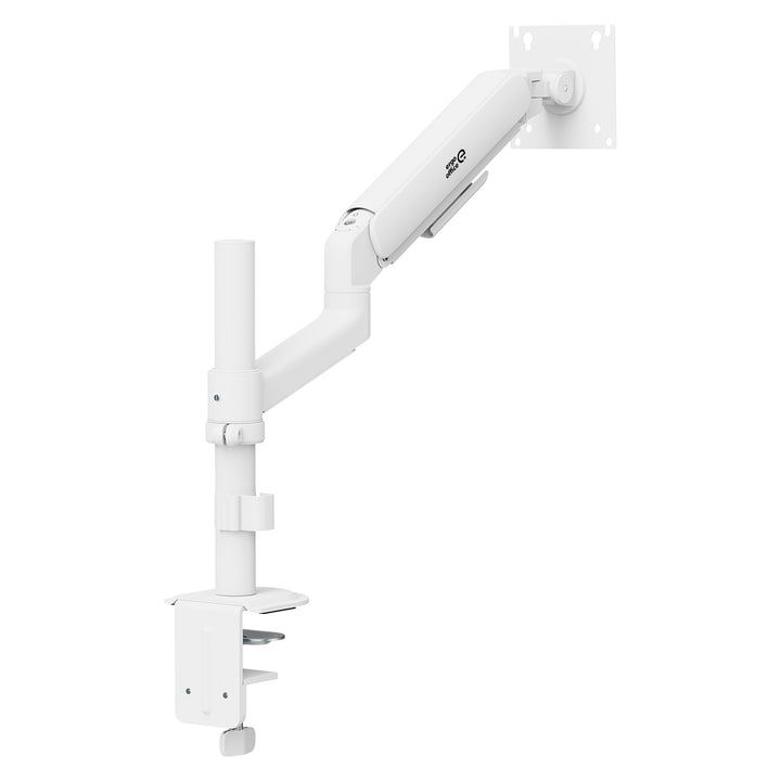Soporte / colgador para monitor Ergo Office, resorte de gas, 17"-32", 1-10 kg, blanco mate, VESA máx. 100x100, ER-691 W