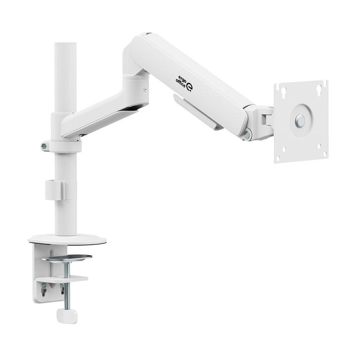 Soporte / colgador para monitor Ergo Office, resorte de gas, 17"-32", 1-10 kg, blanco mate, VESA máx. 100x100, ER-691 W