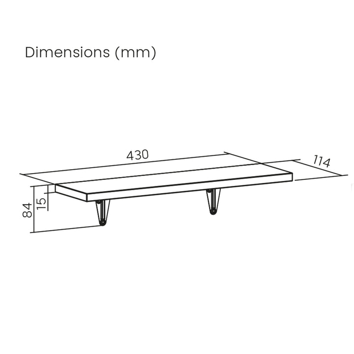Estantes de pared Maclean, juego de 12 piezas, 8 kg máx., para montaje en pared, MC-331