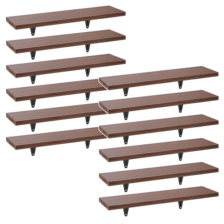 Estantes de pared Maclean, juego de 12 piezas, 8 kg máx., para montaje en pared, MC-331