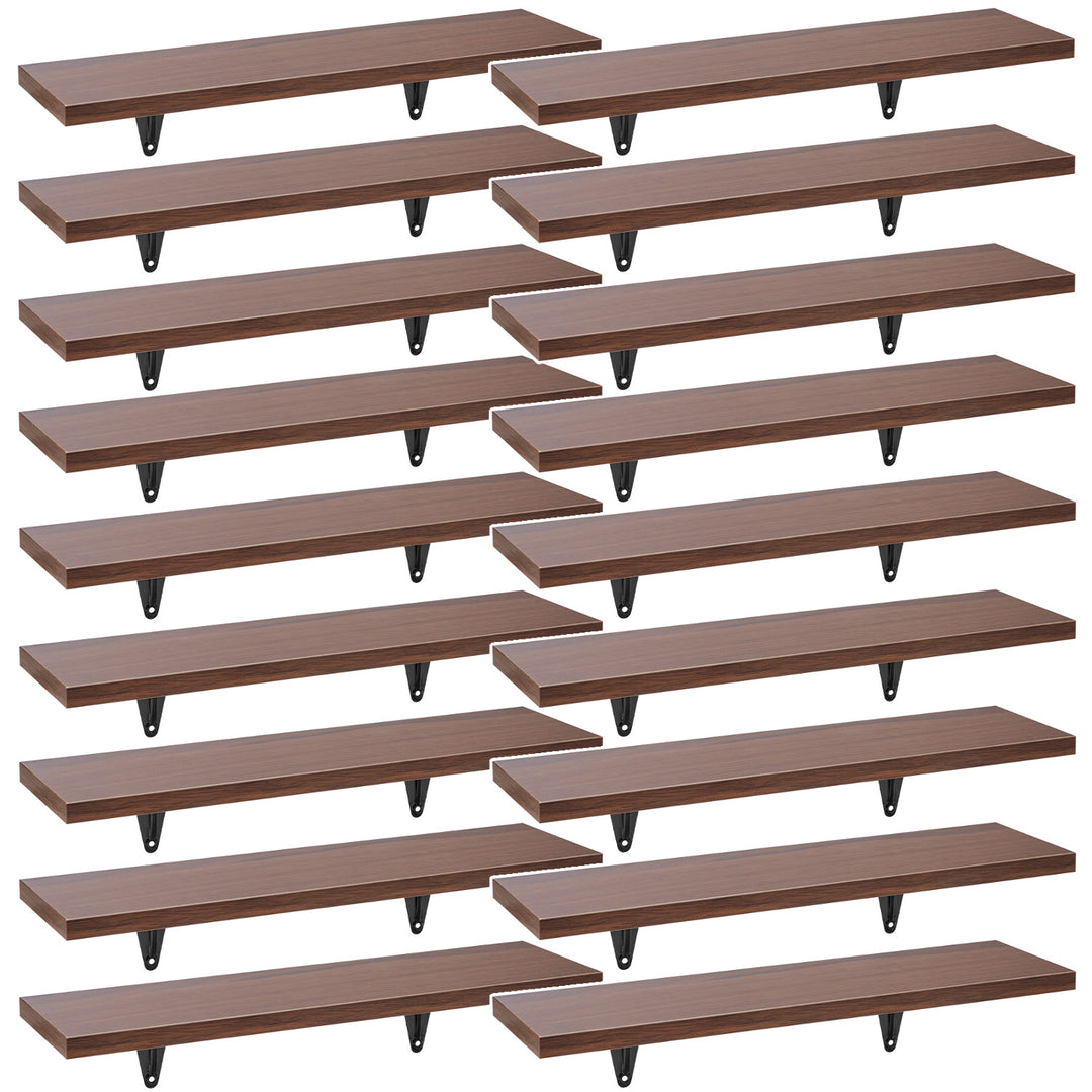 Estantes de pared Maclean, juego de 18 piezas, 8 kg máx., para montaje en pared, MC-331