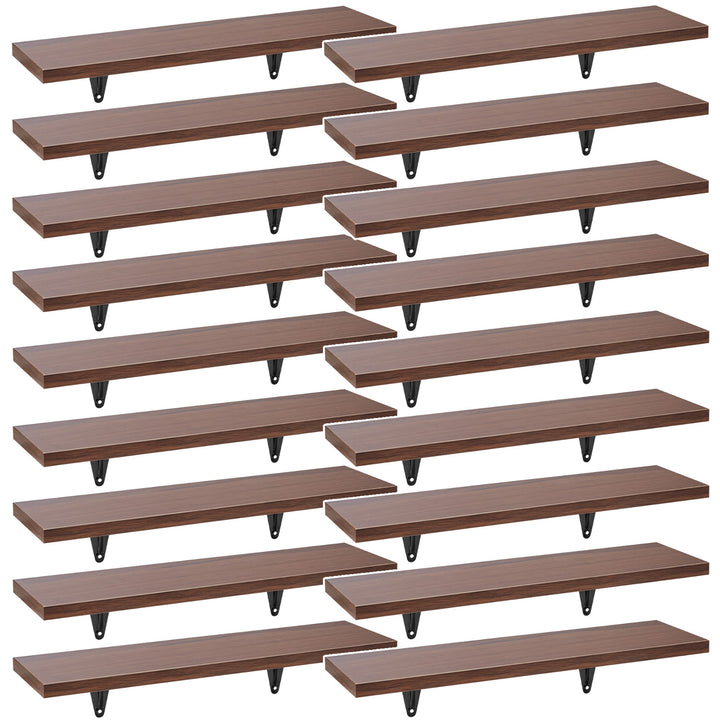 Estantes de pared Maclean, juego de 18 piezas, 8 kg máx., para montaje en pared, MC-331