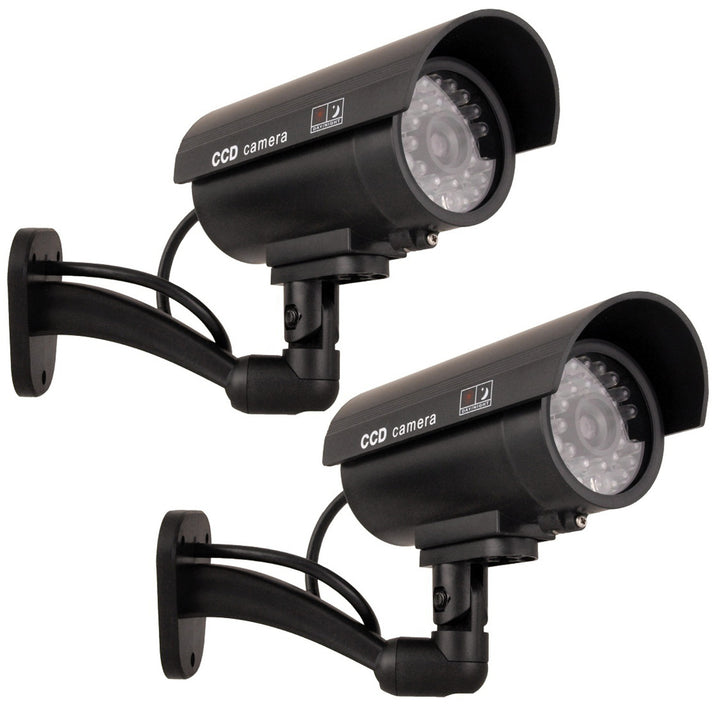 Cámara ficticia IR9000 B IR LED luz intermitente negro, 2 piezas