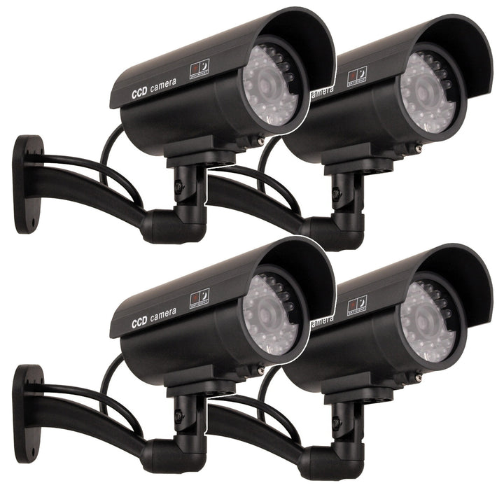 Cámara ficticia IR9000 B IR LED luz intermitente negro, 4 piezas