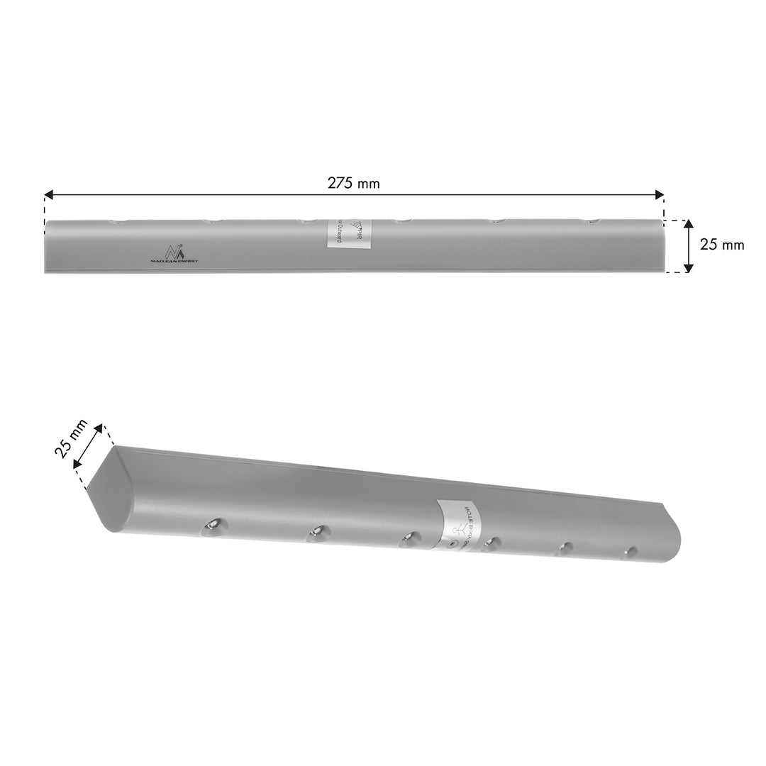Lámpara de cocina bajo armario Maclean 6LED, oblonga, con sensor de movimiento, 5xAA, MCE123 + 5x pila alcalina AAA Varta Industrial