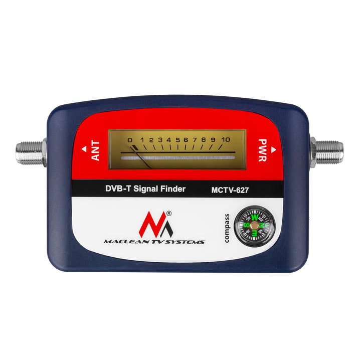 Medidor de TV DVB-T Maclean, maletín, cable de 25 cm F-F, MCTV-627 + 10 pilas AA Varta Industrial
