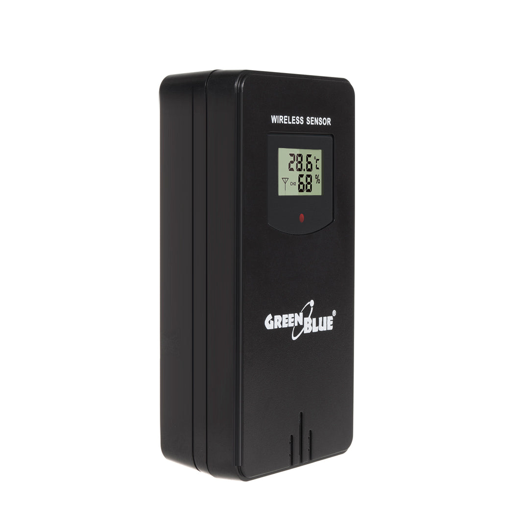 Estación meteorológica WiFi GreenBlue, compatible con TUYA, sensor exterior, calendario, previsión meteorológica, barómetro, adaptador de corriente, pilas, GB215