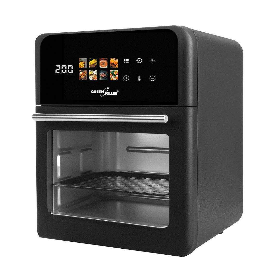 Freidora sin aceite AIR FRYER GreenBlue, potencia de 1800 W, capacidad de 10 l, 8 programas, accesorios, temporizador, GB950