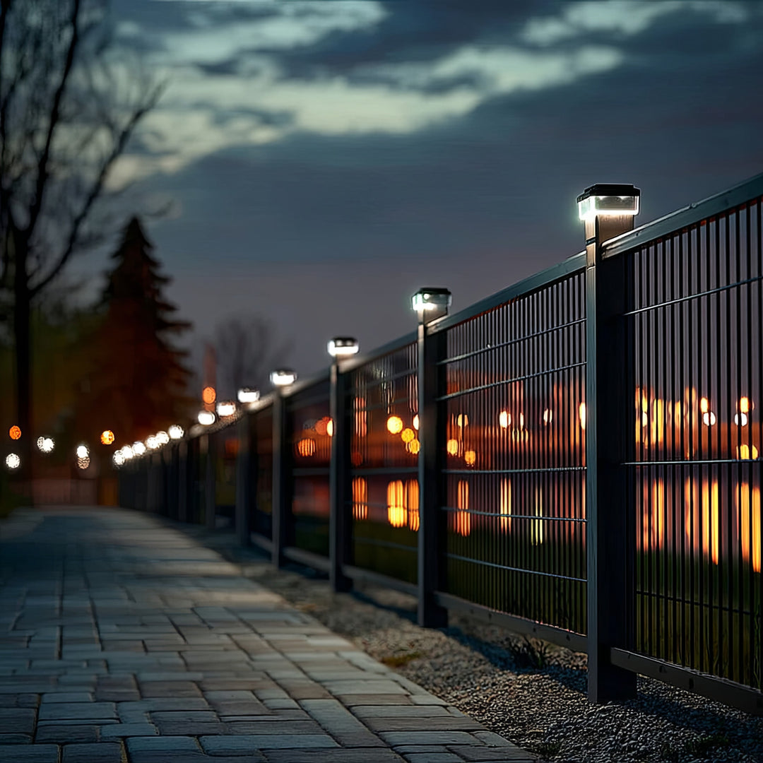 Lámpara LED solar para poste GreenBlue, 100 x 100 mm, cubierta en forma de sobre, 3200 K, GB128 WW