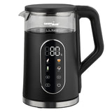 Hervidor eléctrico inalámbrico GreenBlue, capacidad de 1,7 l, depósito de agua de cristal, pantalla clara, selección de temperatura, 2200 W, GB670 B