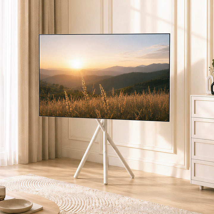 Soporte de suelo para televisor Maclean, 27-55", VESA máx. 200x200, máx. 60 kg, MC-181 W
