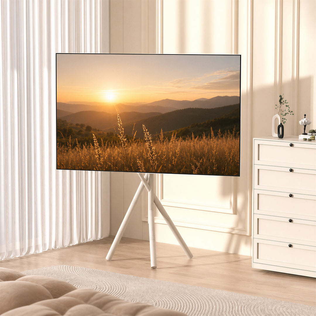 Soporte de suelo para televisor Maclean, 37-80", VESA máx. 600x400, máx. 60 kg, MC-182 W