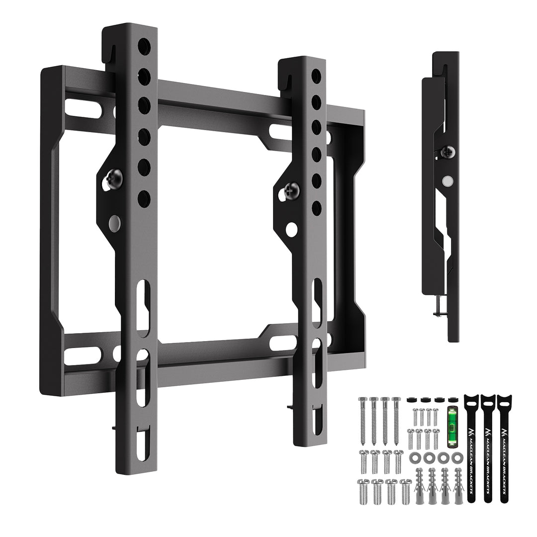 Soporte / colgador para TV Maclean, VESA máx. 200x200, 13-43", hasta 45 kg, negro, ajuste de inclinación 0°~-8°, MC-186