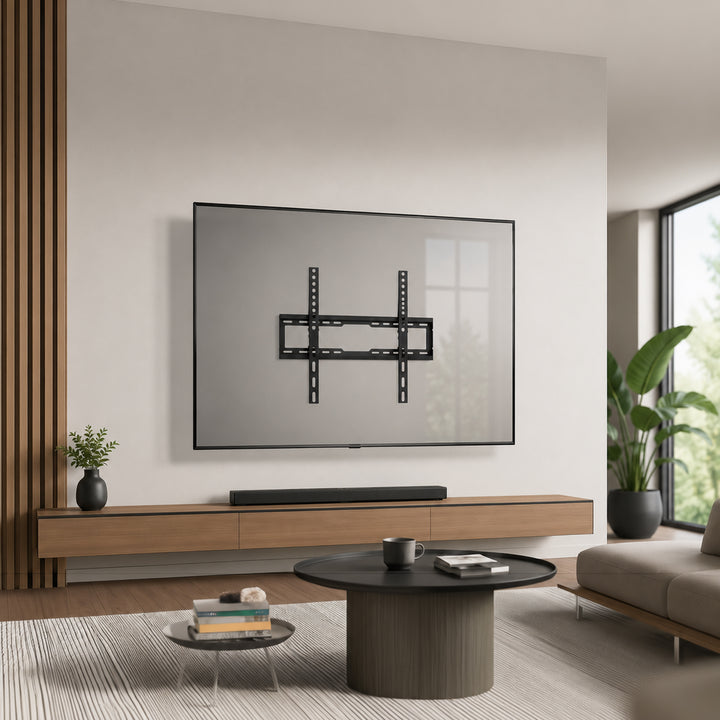 Soporte / colgador para TV Maclean, VESA máx. 600x400, 37-86", hasta 45 kg, negro, ajuste de inclinación 0°~-8°, MC-188