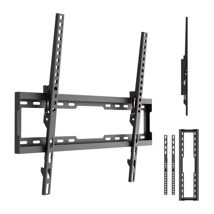 Soporte / colgador para TV Maclean, VESA máx. 600x400, 37-86", hasta 45 kg, negro, ajuste de inclinación 0°~-8°, MC-188