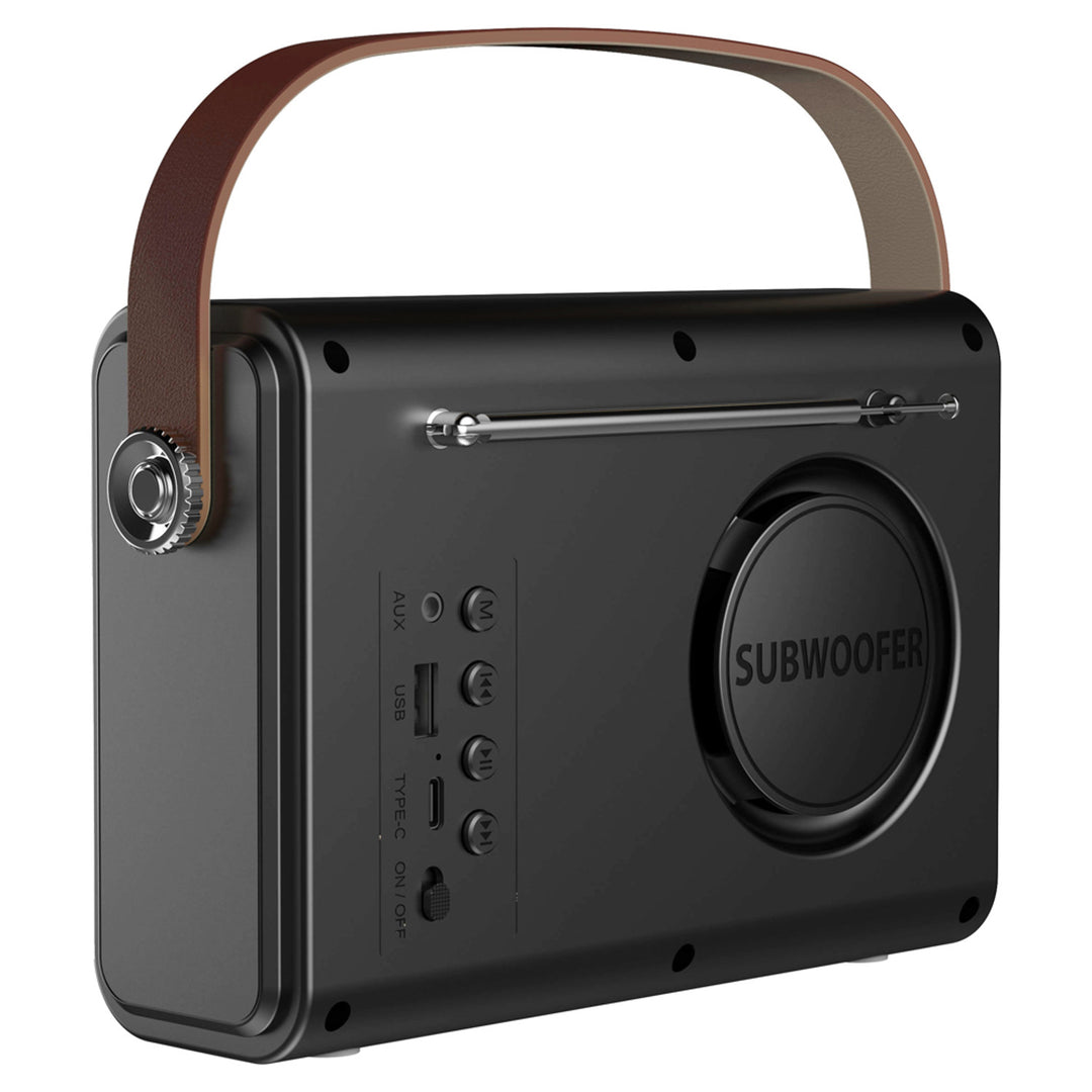 Radio FM portátil Savio, a pilas, Bluetooth, AUX, SAVRS-01