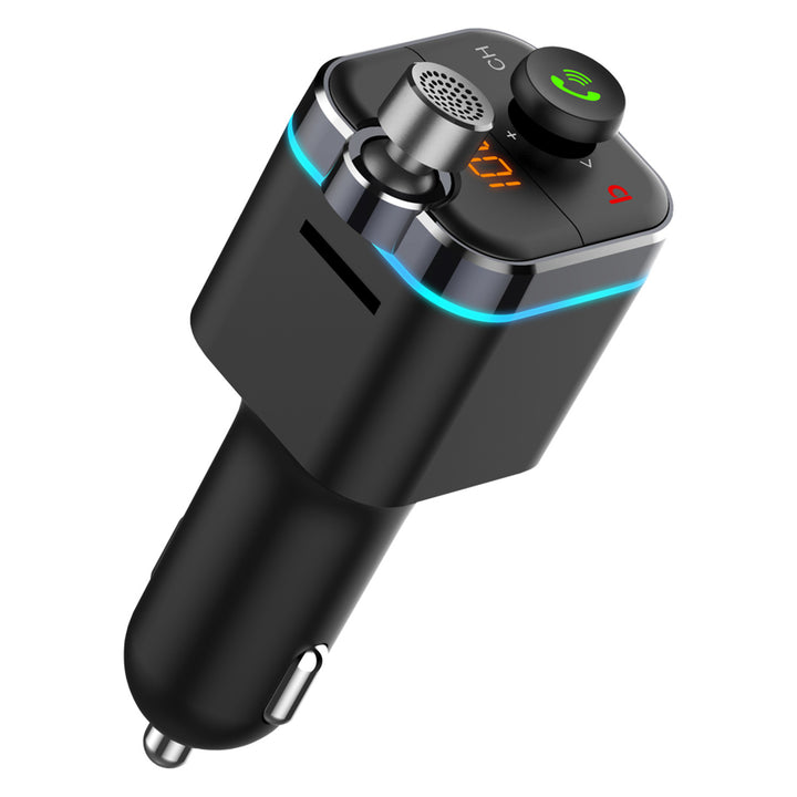 Transmisor para coche Savio MP3, Bluetooth 5.0, función de carga, negro, SAVFMTRANSTR-12