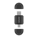 Adaptador de corriente Savio, CarPlay, Android Auto, Bluetooth, Wi-Fi, SAVTR-17