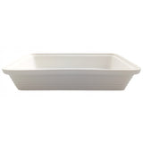 Calientaplatos de cerámica Maestro, rectangular, blanco, capacidad 1,7L, puede usarse en el horno, rejilla y tapa con asa incluidas, MR-11362-73