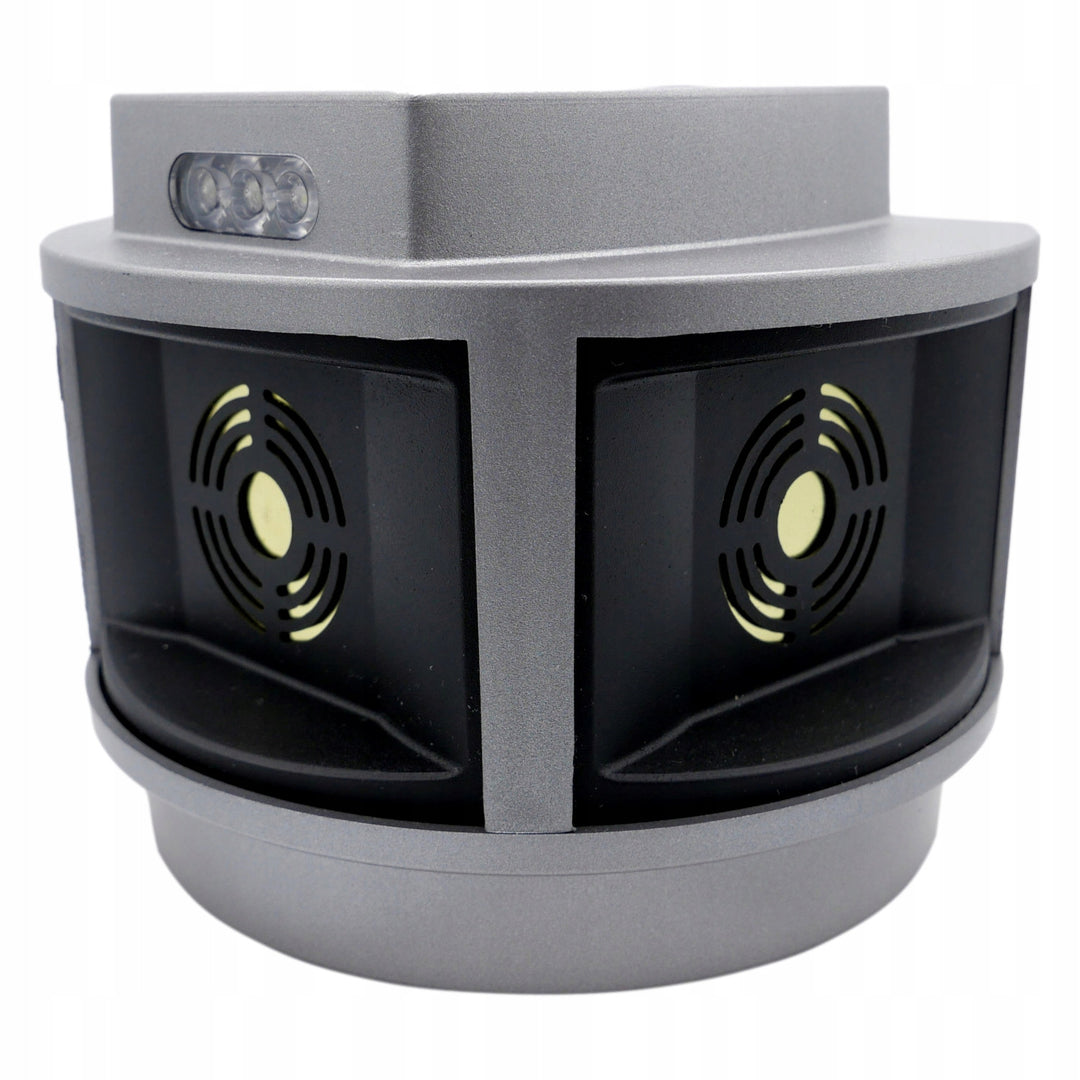 Ahuyentador de roedores, ahuyentador de martas, ahuyentador de ratones Viano, generador de ultrasonidos, panel estroboscópico, tres altavoces, Trio-Strob