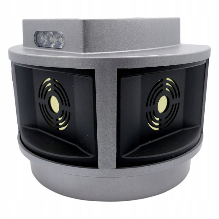 Ahuyentador de roedores, ahuyentador de martas, ahuyentador de ratones Viano, generador de ultrasonidos, panel estroboscópico, tres altavoces, Trio-Strob