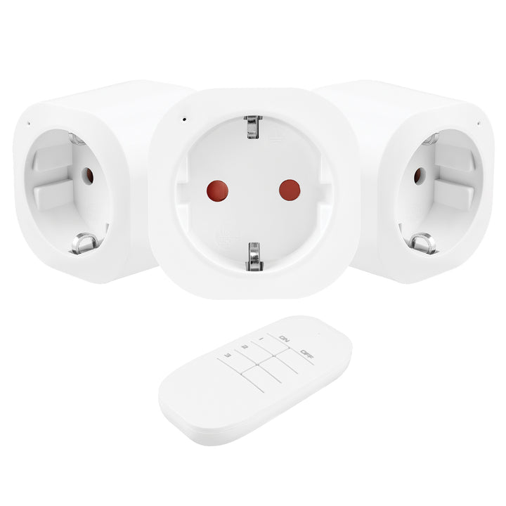 Tomas de corriente controladas por mando a distancia GreenBlue, 3 unidades, programables, alcance de hasta 30 m, 220-240 V CA, 50/60 Hz, 16 A, 433 MHz, GB313 F