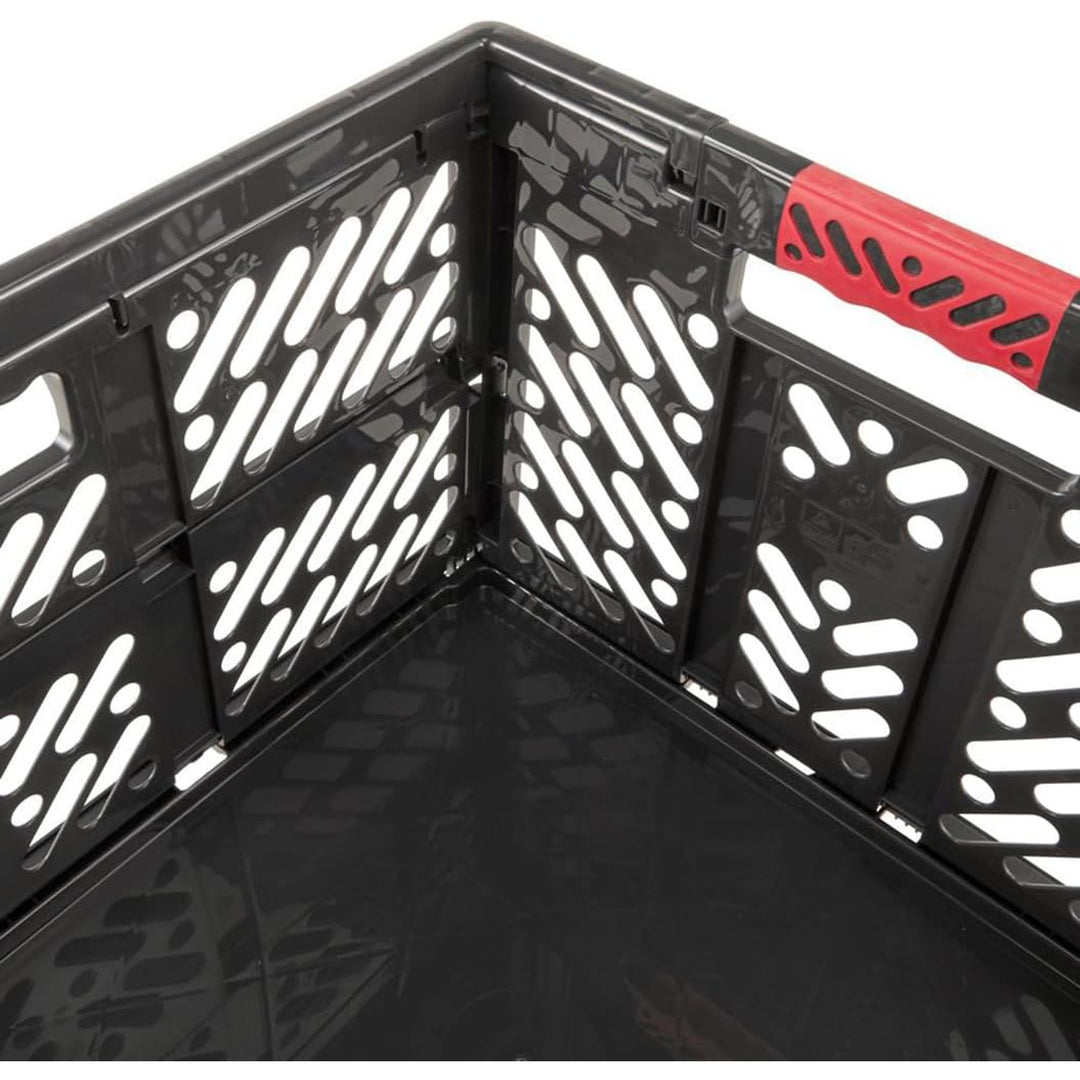Cesta plegable de plástico Ben Keeeper, 45L, grafito, capacidad de carga hasta 50kg, asas de agarre suave, certificado GS y prueba TUV, apto para alimentos