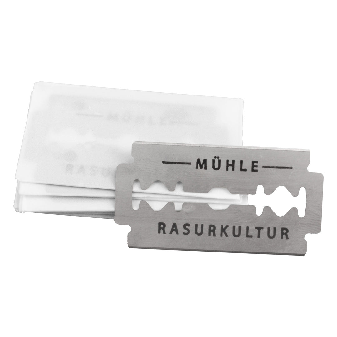Hojas de afeitar MÜHLE, acero inoxidable, 10 piezas, afilado medio, K1