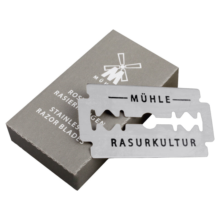 Hojas de afeitar MÜHLE, acero inoxidable, 10 piezas, afilado medio, K1