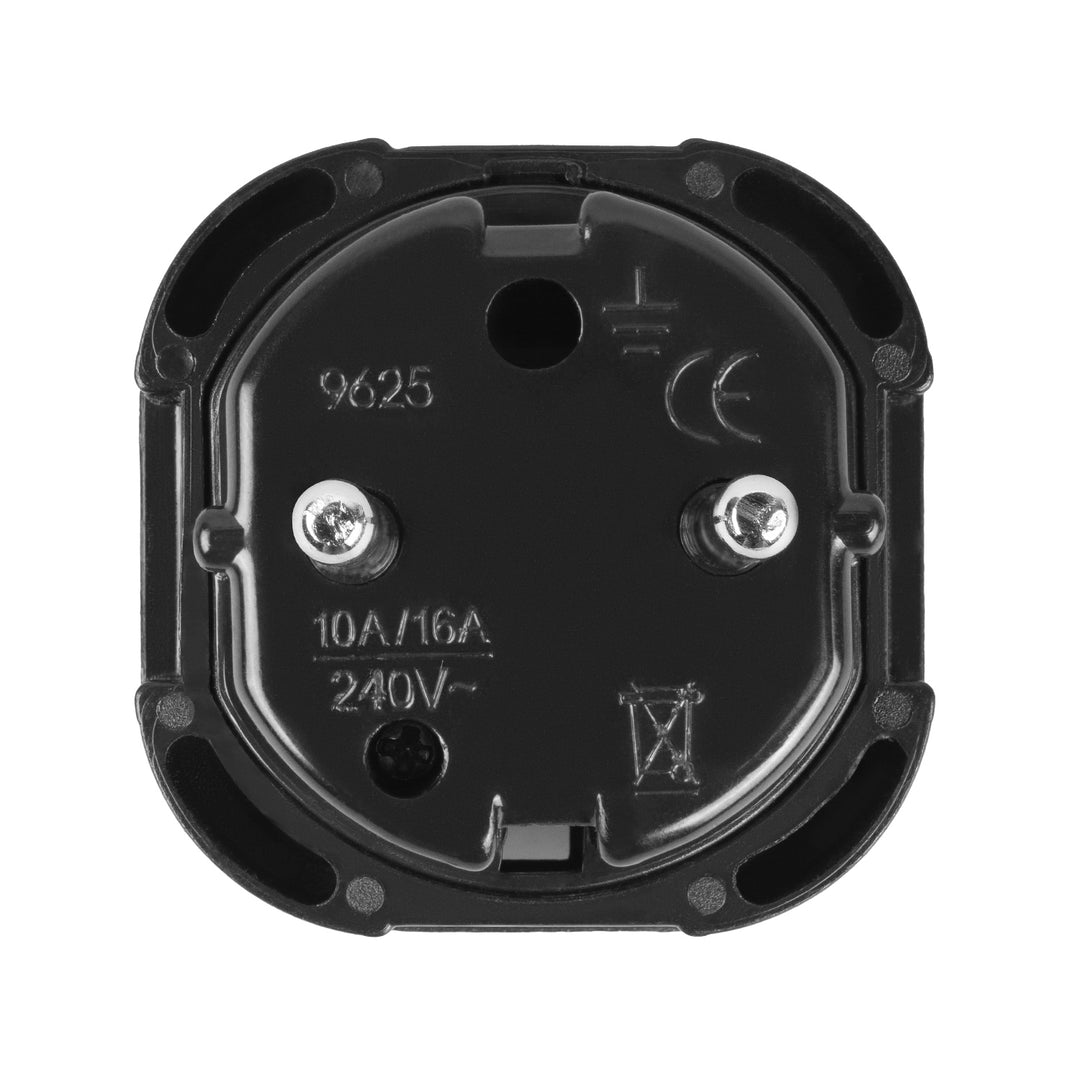 Adaptador Maclean de enchufe del Reino Unido a enchufe de la UE, negro, MCE72, 2 piezas