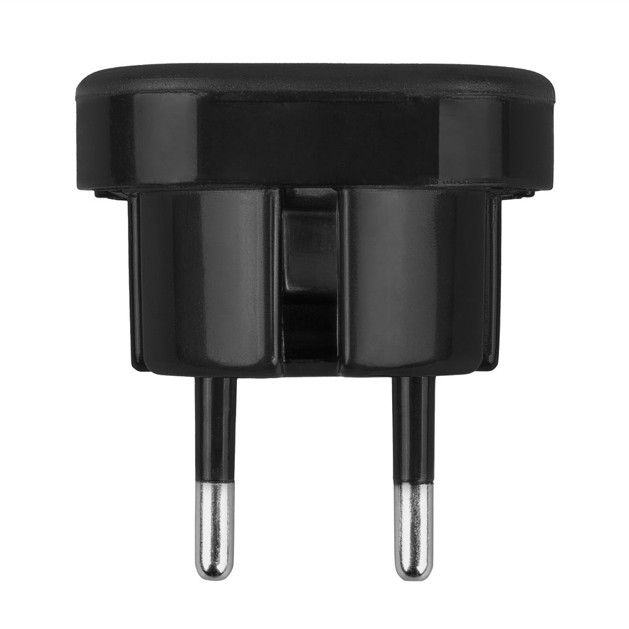 Adaptador Maclean de enchufe del Reino Unido a enchufe de la UE, negro, MCE72, 4 piezas