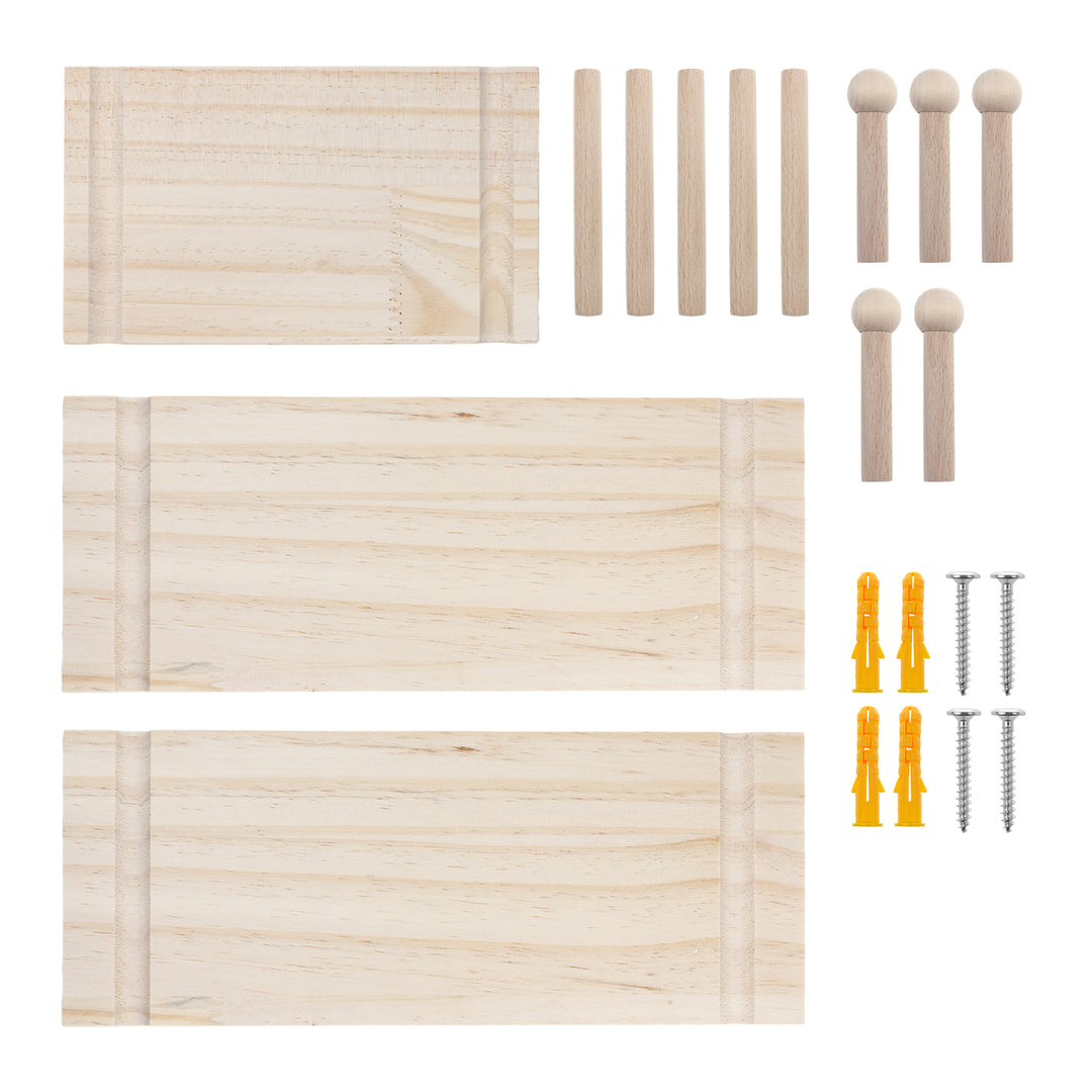 Organizador de madera para pizarra blanca Maclean, color madera clara, 40x60cm, max. 20kg, MC-130 WD, 2 piezas