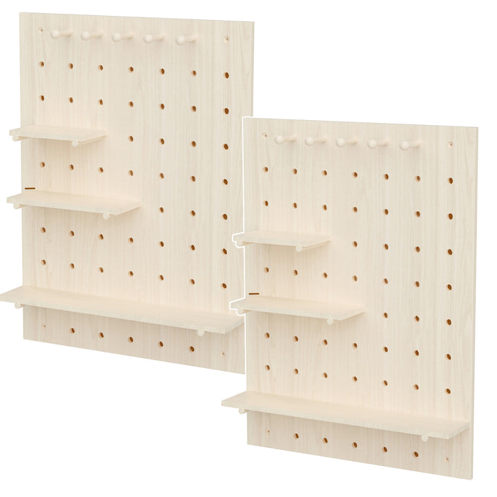 Organizador de madera para pizarra blanca Maclean, color madera clara, 60x80 cm, máx. 20 kg, MC-131 WD, 2 piezas