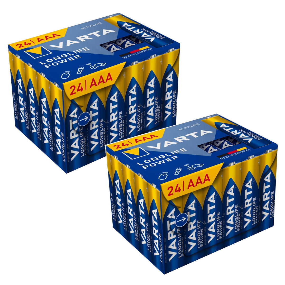 VARTA Longlife Power, 48 pilas alcalinas AAA, LR03, 1,5 V