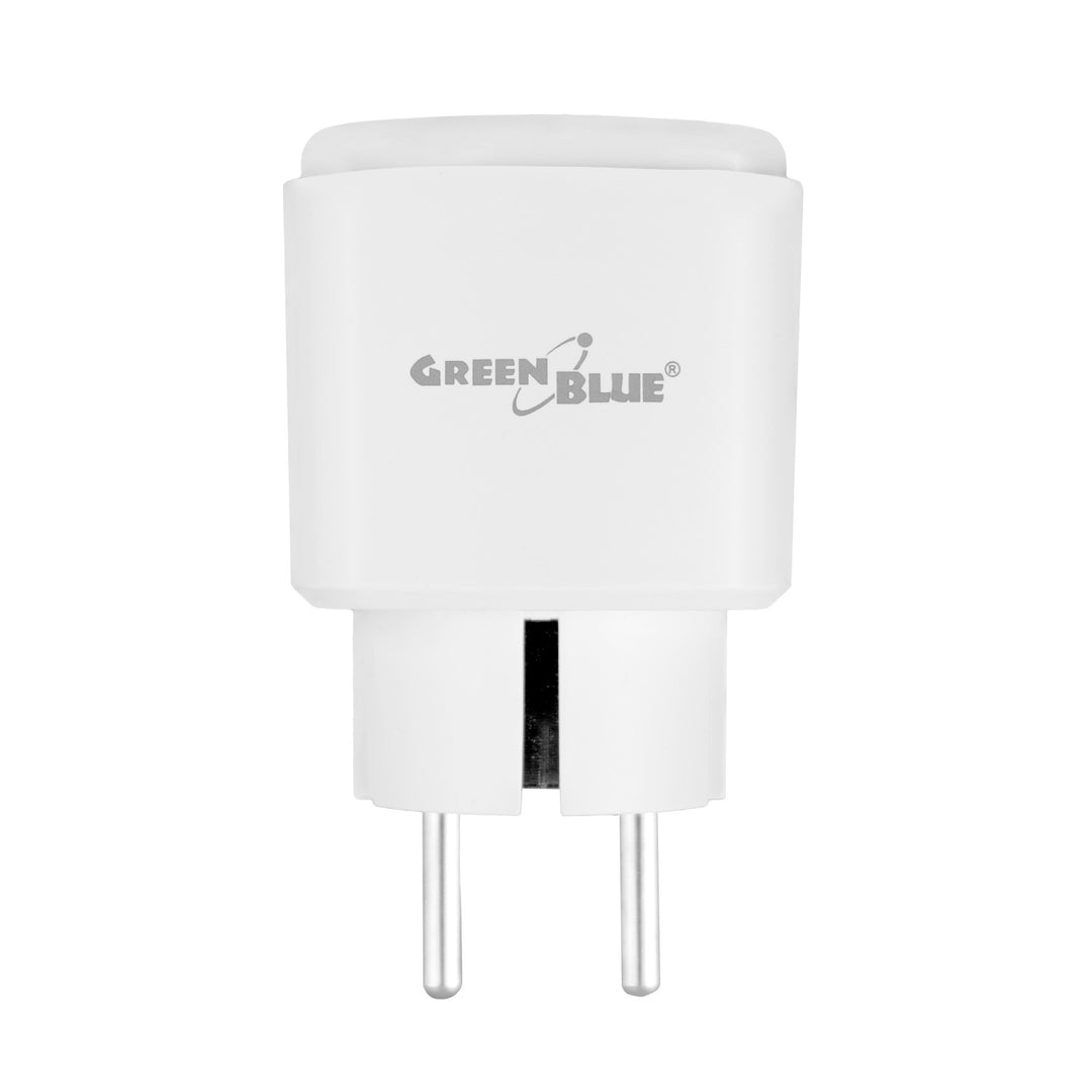 Enchufe WiFi GreenBlue con control remoto, compatible con Android/iOS/Alexa/Google Home, temporizador, medidor de potencia, máx. 16 A/3840 W, GB735 W