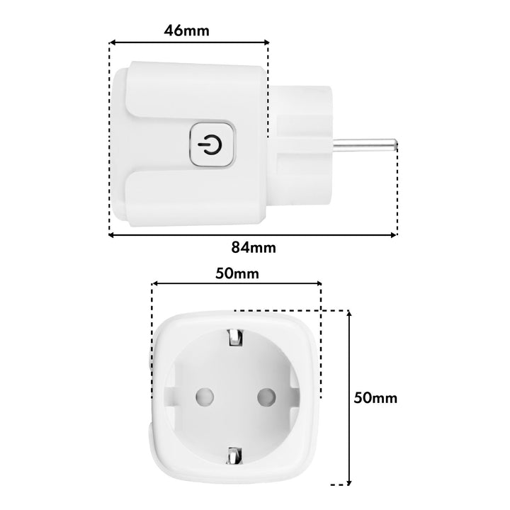 Enchufe WiFi GreenBlue con control remoto, compatible con Android/iOS/Alexa/Google Home, temporizador, medidor de potencia, máx. 16 A/3840 W, GB735 W