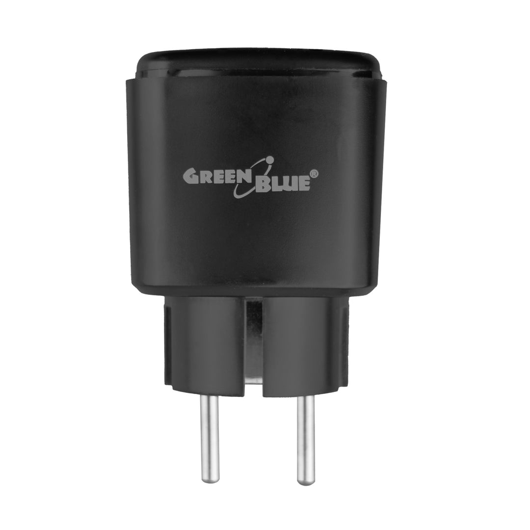 Toma de corriente WiFi GreenBlue con control remoto, compatible con Android/iOS/Alexa/Google Home, temporizador, medidor de potencia, máx. 16 A/3840 W, GB735 B