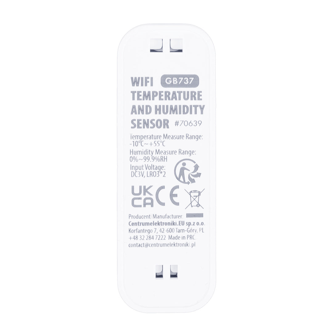 Sensor de temperatura y humedad WiFi GreenBlue, compatible con Android/iOS/Alexa/Google Home, 3,0 V CC, LR03 x 2, GB737