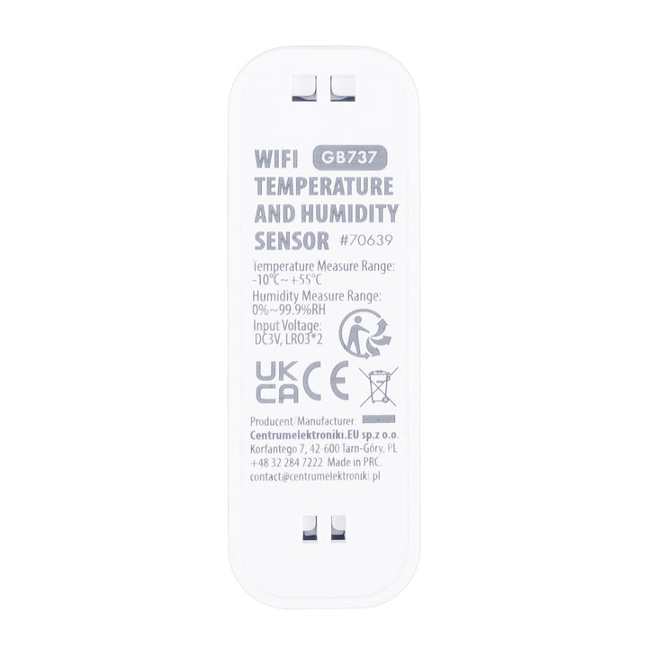 Sensor de temperatura y humedad WiFi GreenBlue, compatible con Android/iOS/Alexa/Google Home, 3,0 V CC, LR03 x 2, GB737