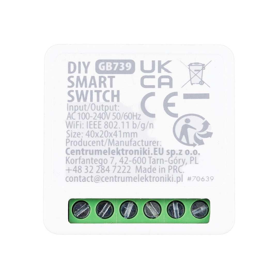Relé WiFi empotrable GreenBlue, compatible con Android/iOS/Alexa/Google Home, 100-240 V CA, 50/60 Hz, máx. 16 A, para LED de 150 W, GB739