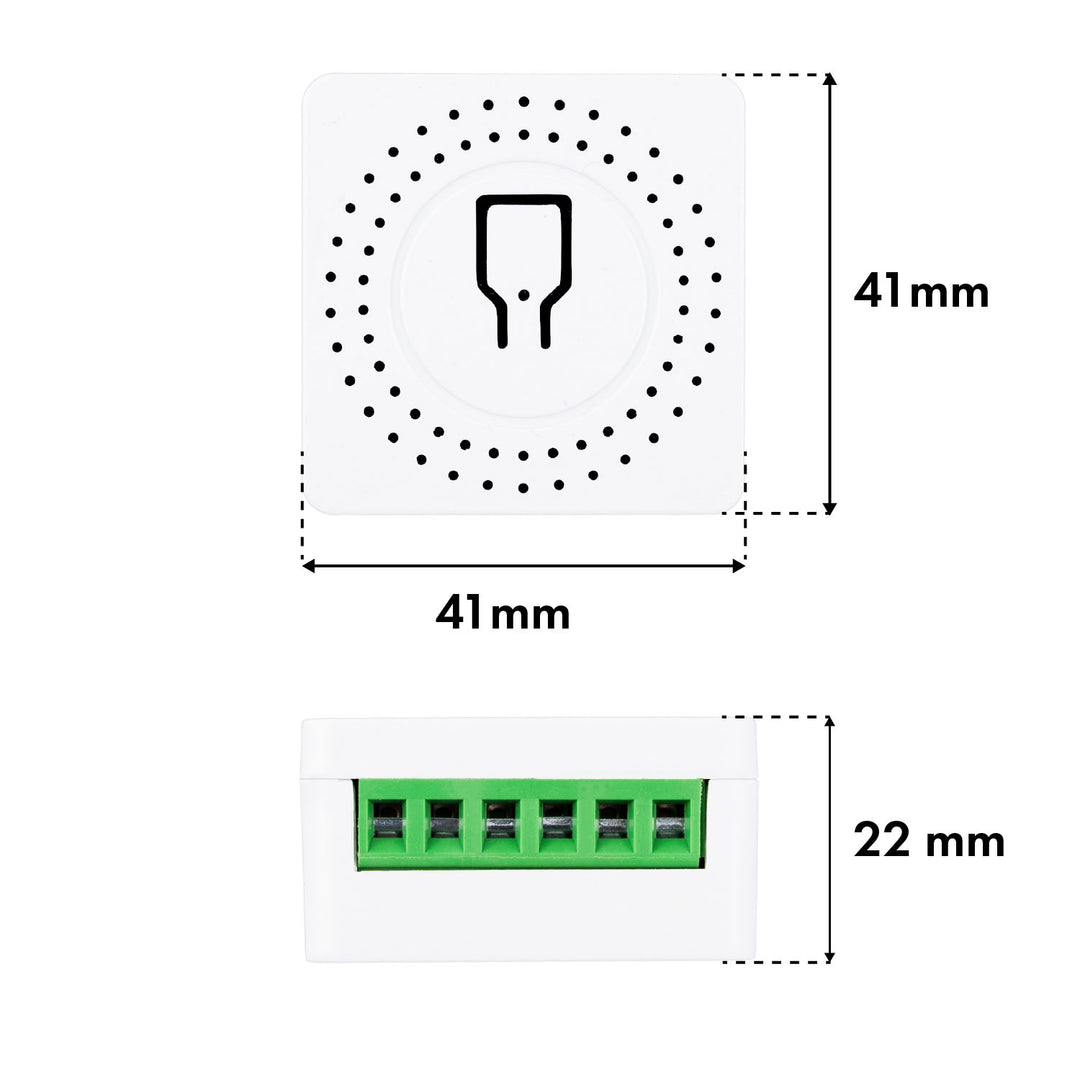 Relé WiFi empotrable GreenBlue, compatible con Android/iOS/Alexa/Google Home, 100-240 V CA, 50/60 Hz, máx. 16 A, para LED de 150 W, GB739