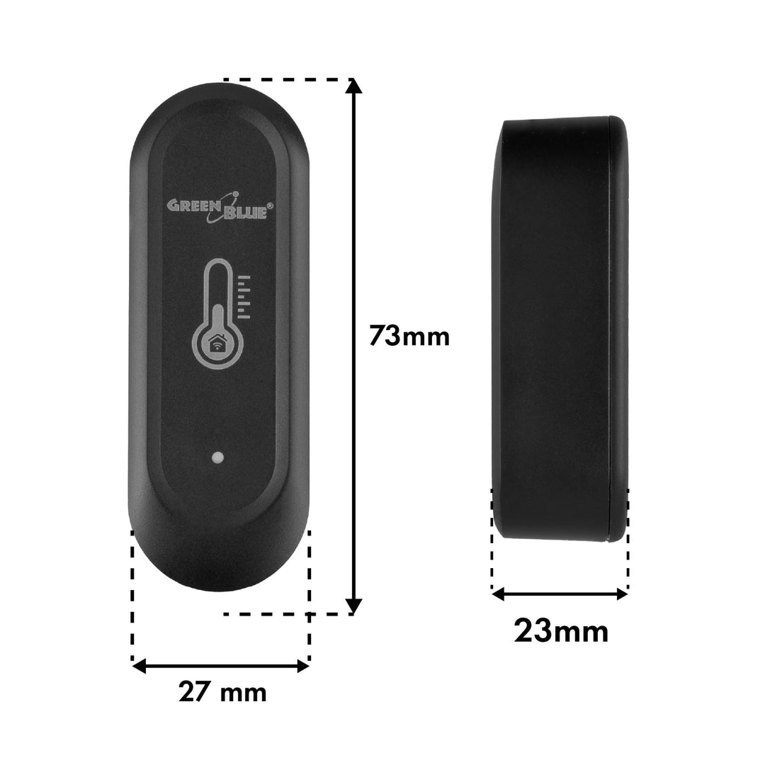 Sensor externo de temperatura y humedad WiFi GreenBlue, Android/iOS, 3,0 V CC, LR03x2, IP65, GB741