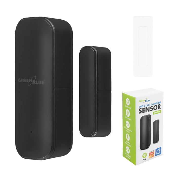 Contactor inalámbrico / sensor de apertura WiFi GreenBlue, Android/iOS, para puertas / ventanas, 3,0 V CC, LR03x2, GB479 B